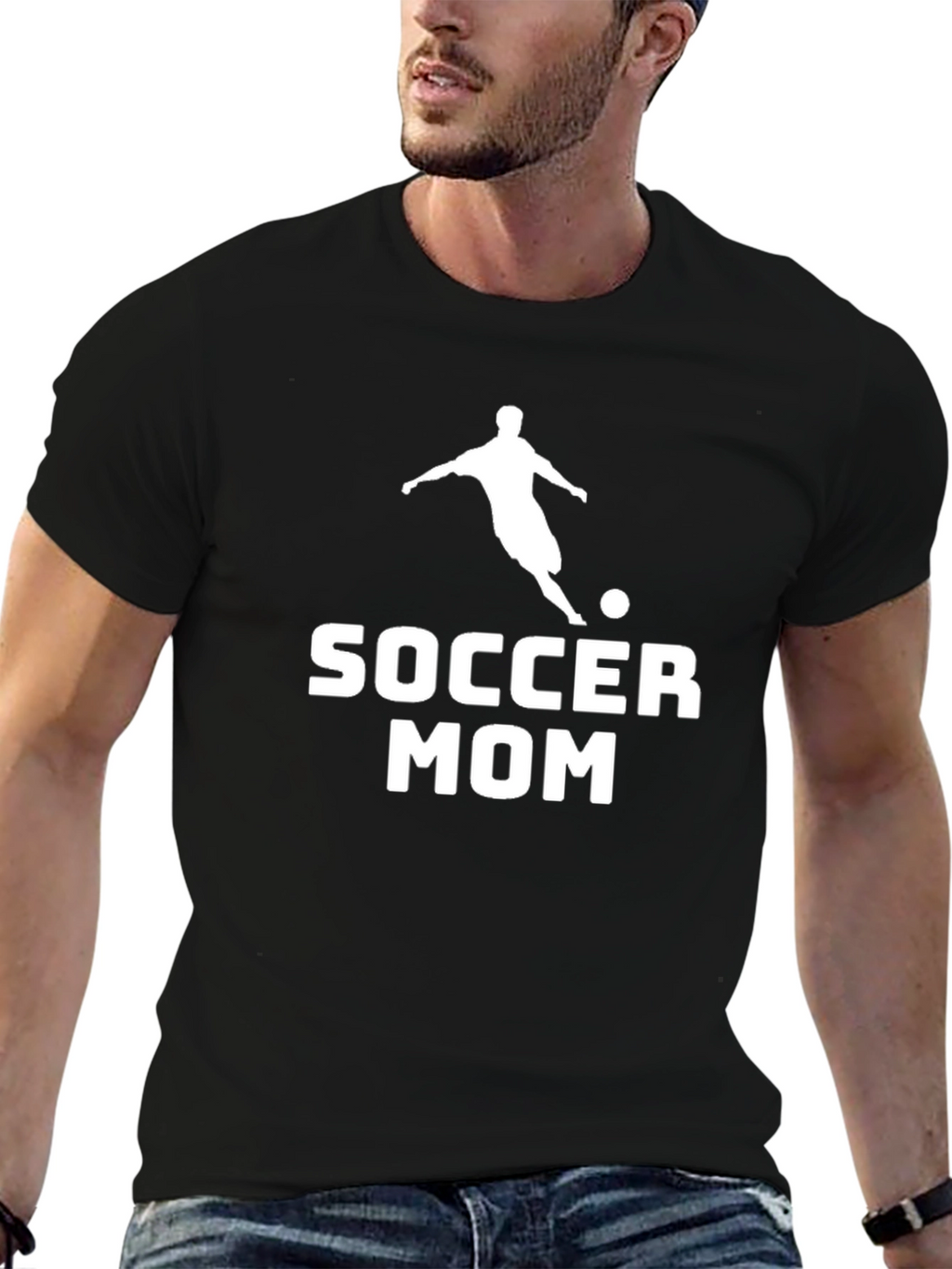 Soccer Mom Graphic Tee - Black Cotton T-Shirt