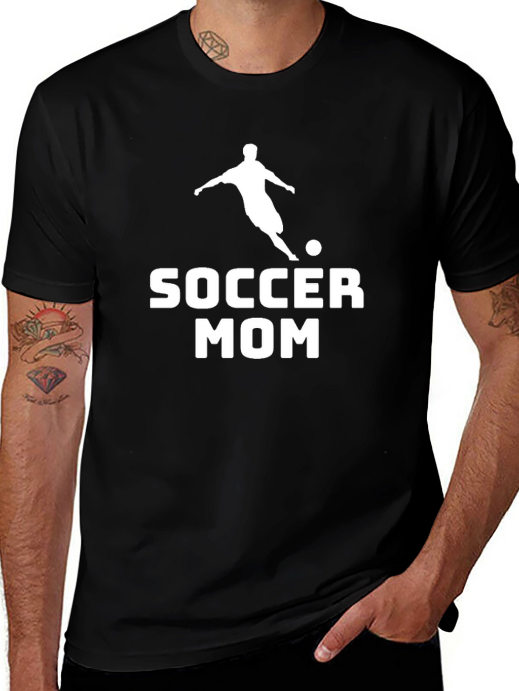 Soccer Mom Graphic Tee - Black Cotton T-Shirt