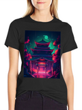 Neon Temple Graphic Tee