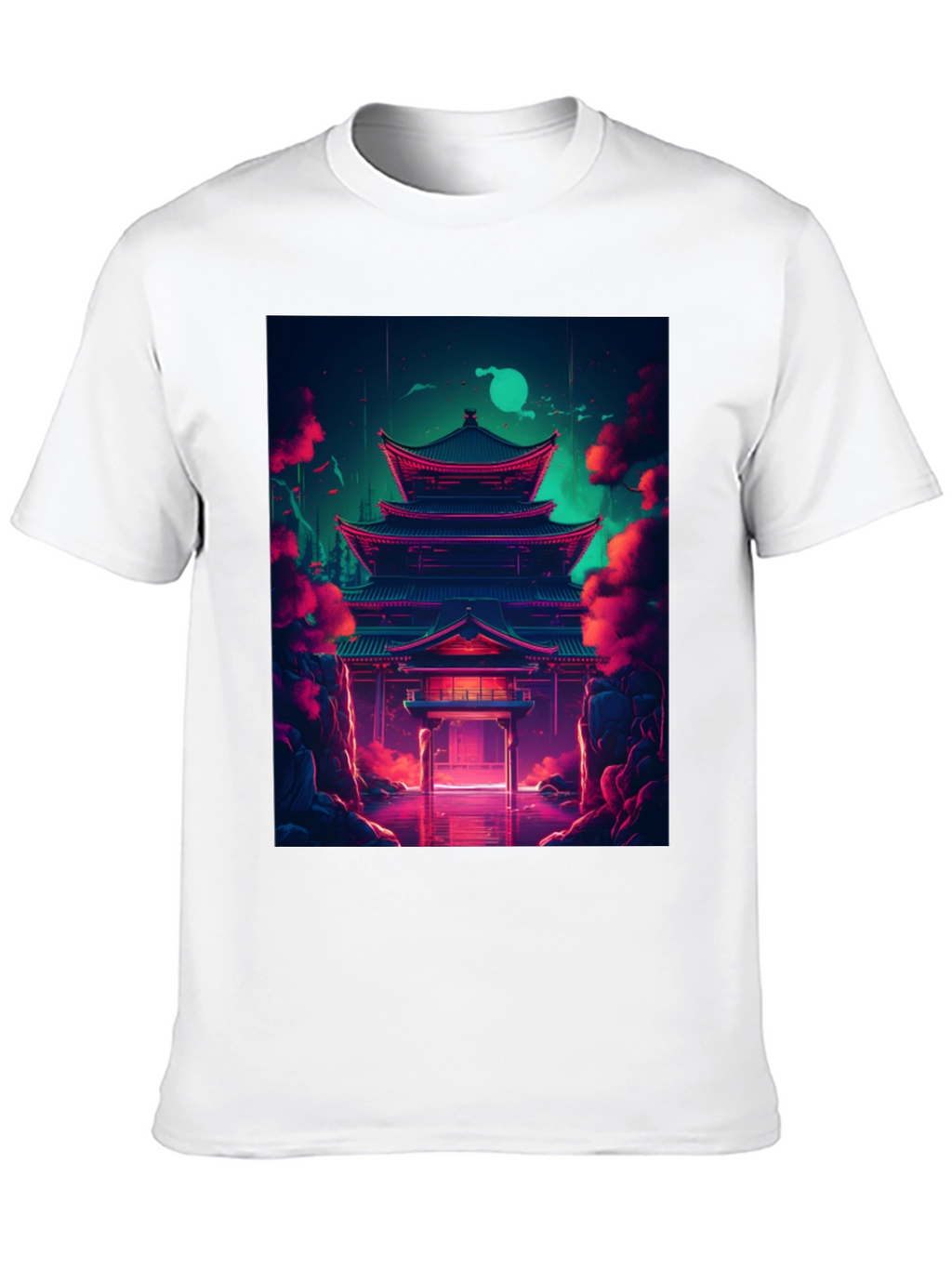 Neon Temple Graphic Tee