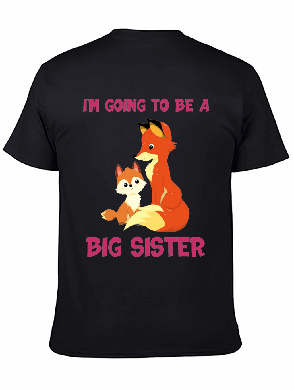 Big Sister Announcement T-Shirt with Fox Design