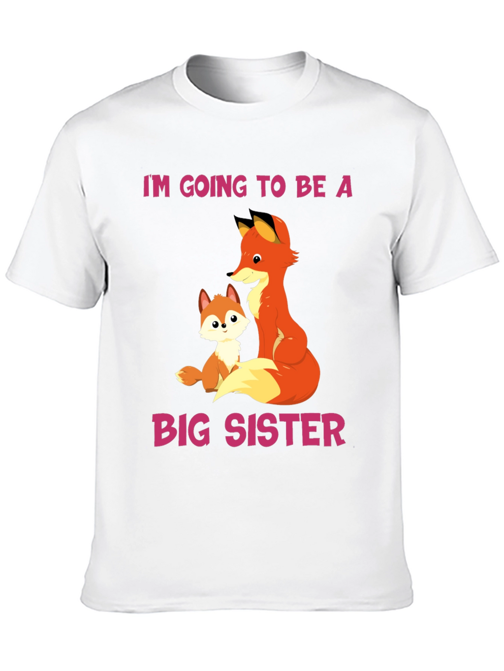 Big Sister Announcement T-Shirt with Fox Design