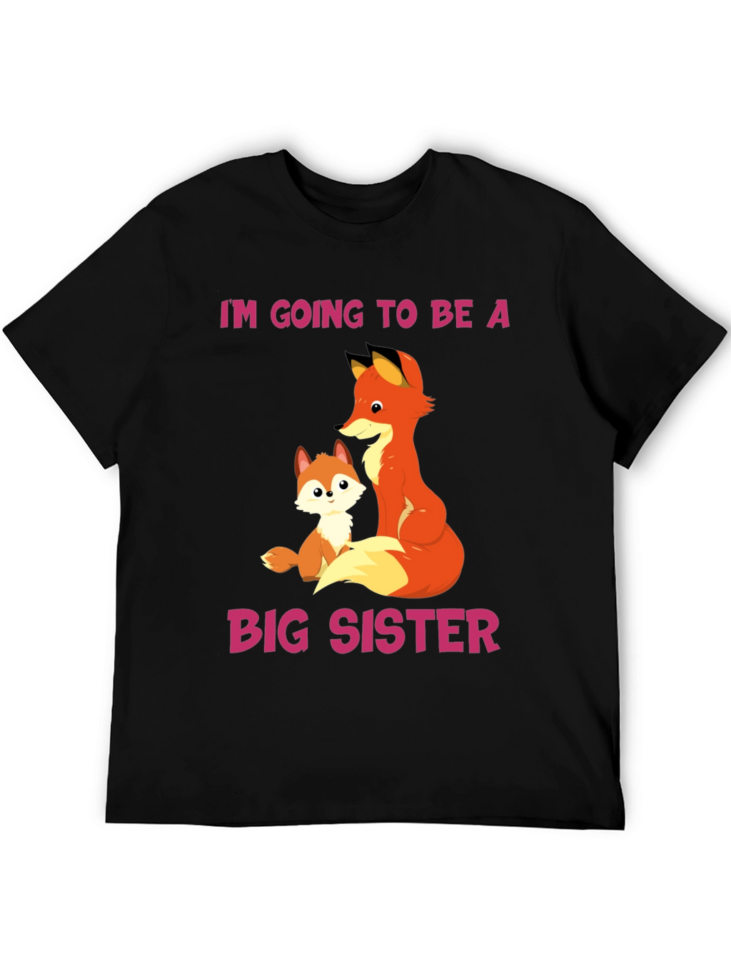 Big Sister Announcement T-Shirt with Fox Design