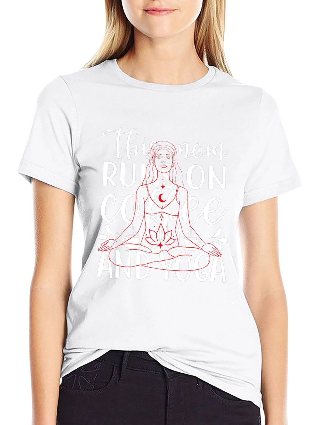 This Mom Runs On Coffee And Yoga T-Shirt