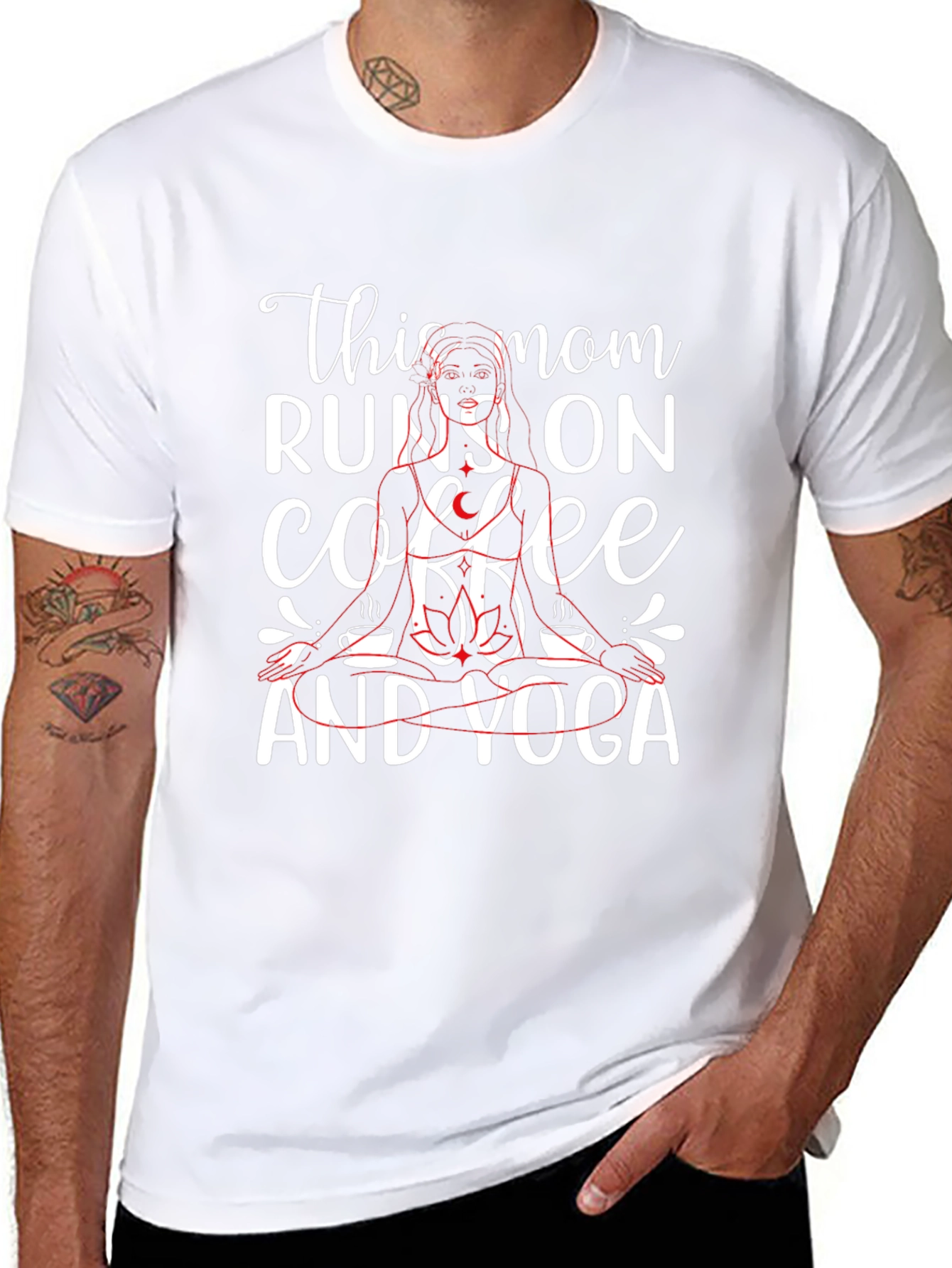 This Mom Runs On Coffee And Yoga T-Shirt