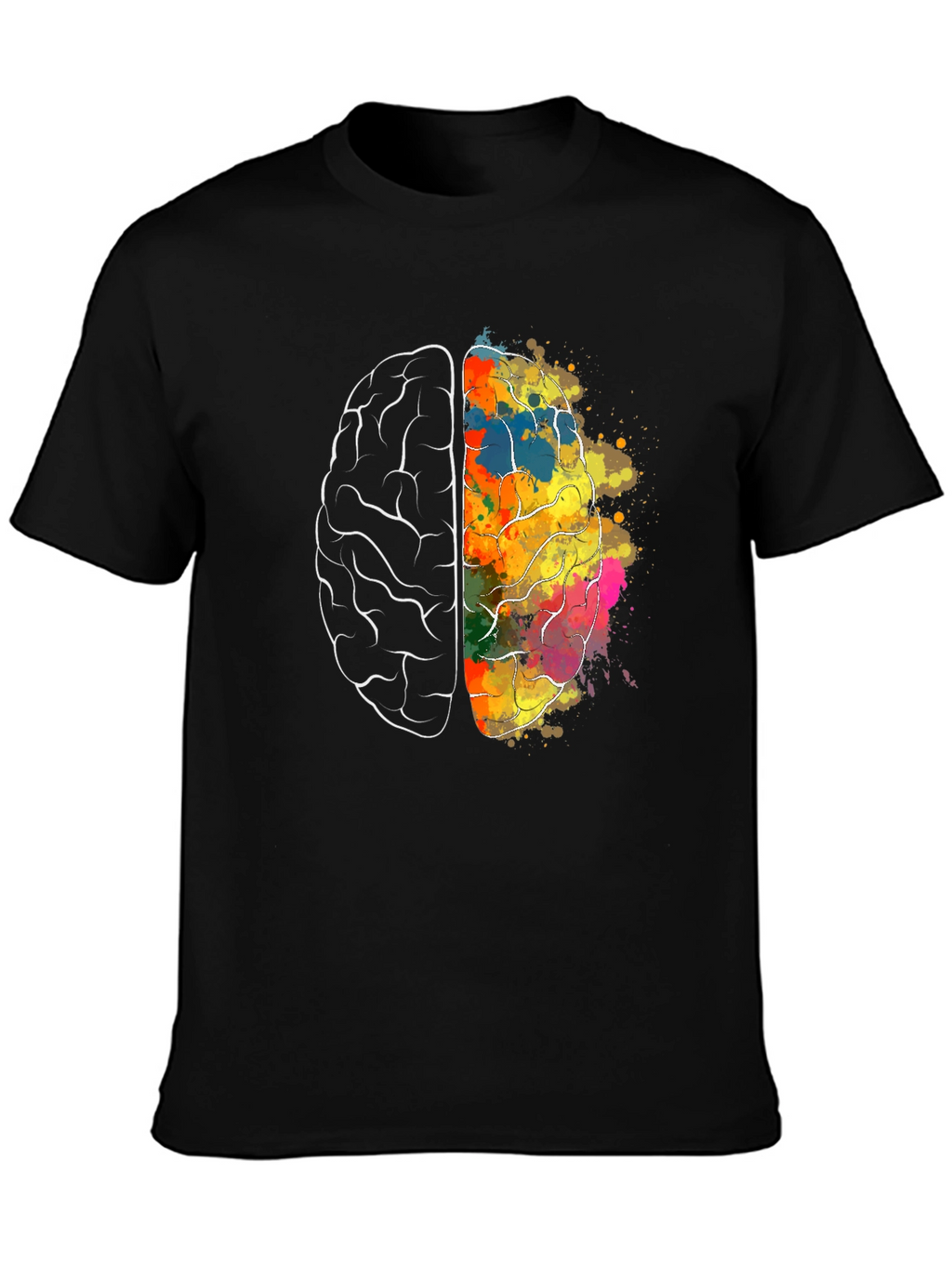 Brain Art Graphic T-Shirt - Creative Mind Tee