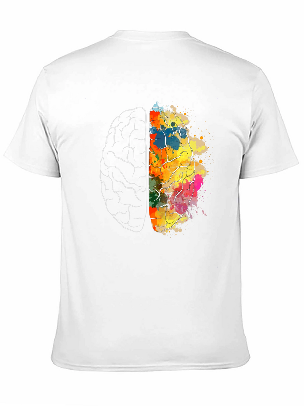 Brain Art Graphic T-Shirt - Creative Mind Tee