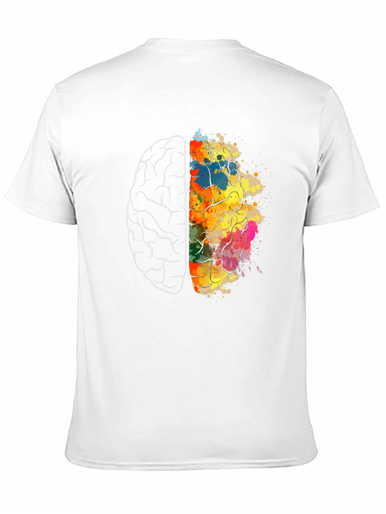 Brain Art Graphic T-Shirt - Creative Mind Tee