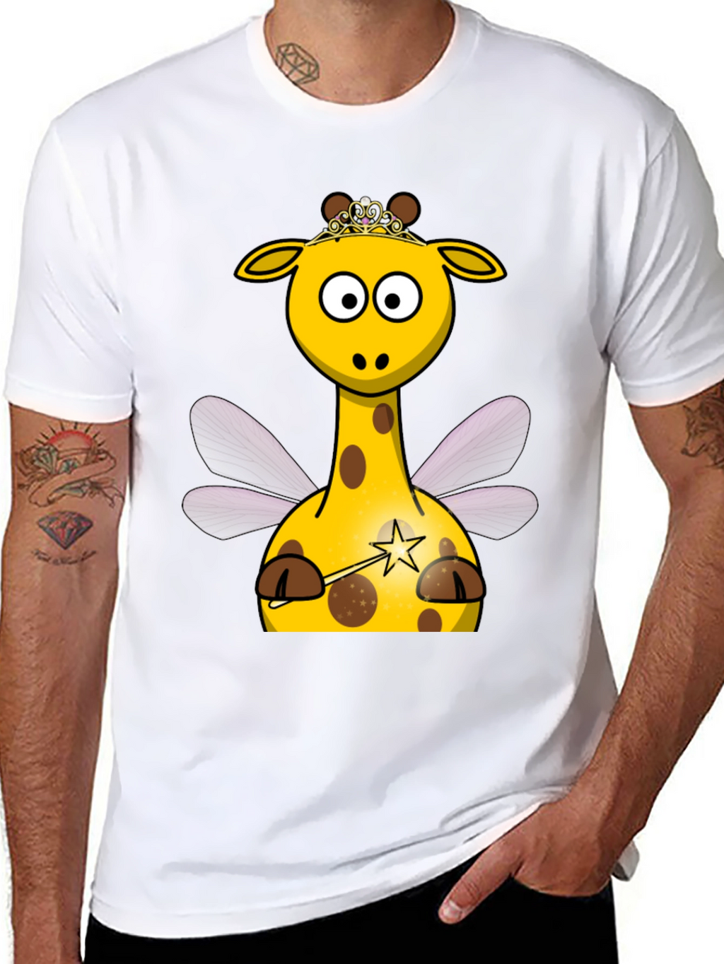 Giraffe Fairy T-Shirt - Cartoon Animal Design