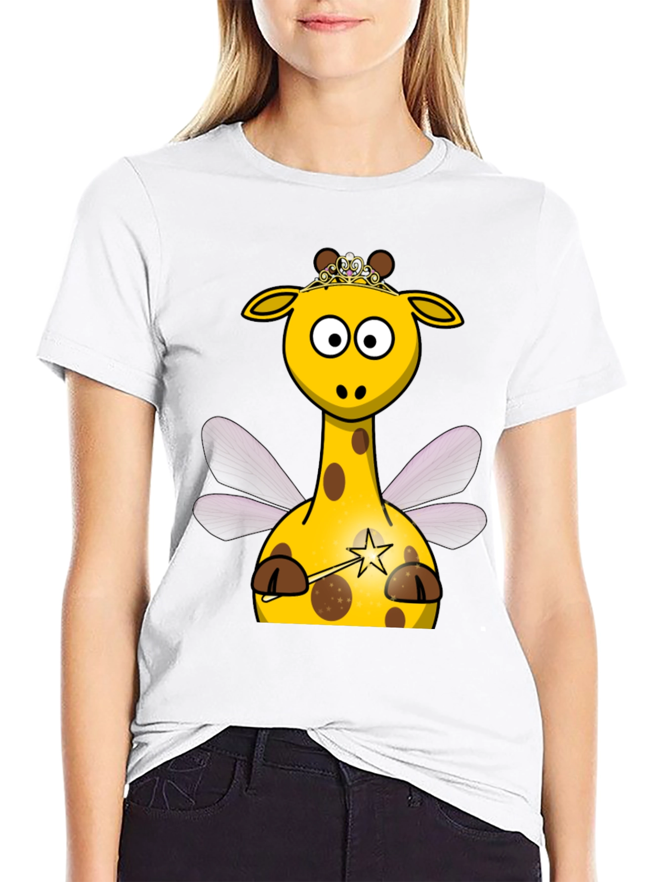 Giraffe Fairy T-Shirt - Cartoon Animal Design