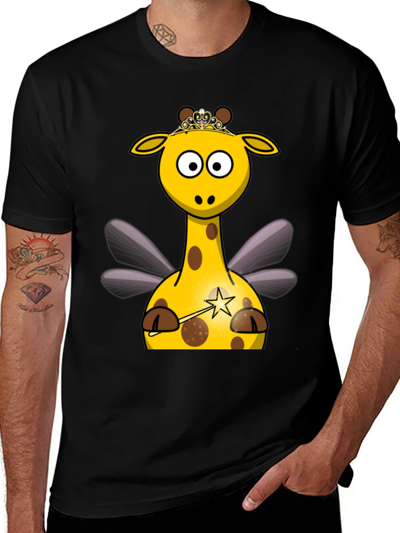 Giraffe Fairy T-Shirt - Cartoon Animal Design