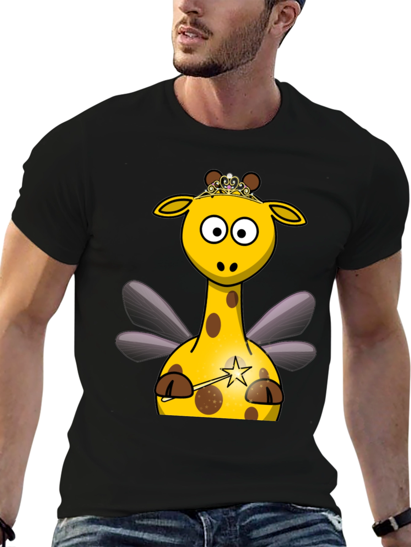 Giraffe Fairy T-Shirt - Cartoon Animal Design