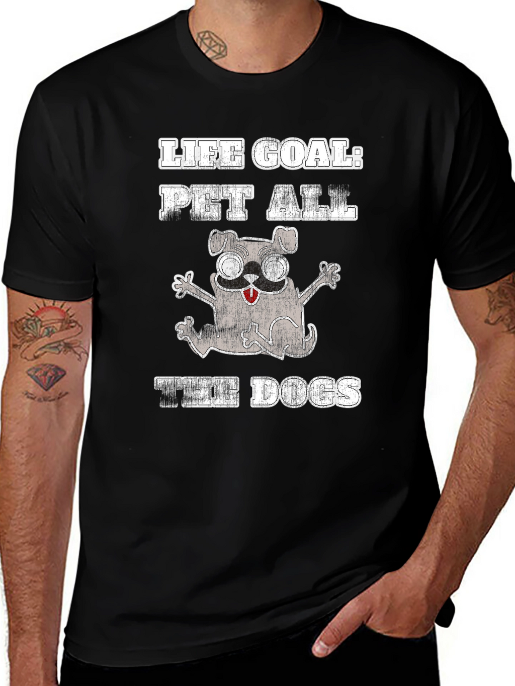 Life Goal: Pet All The Dogs Graphic T-Shirt