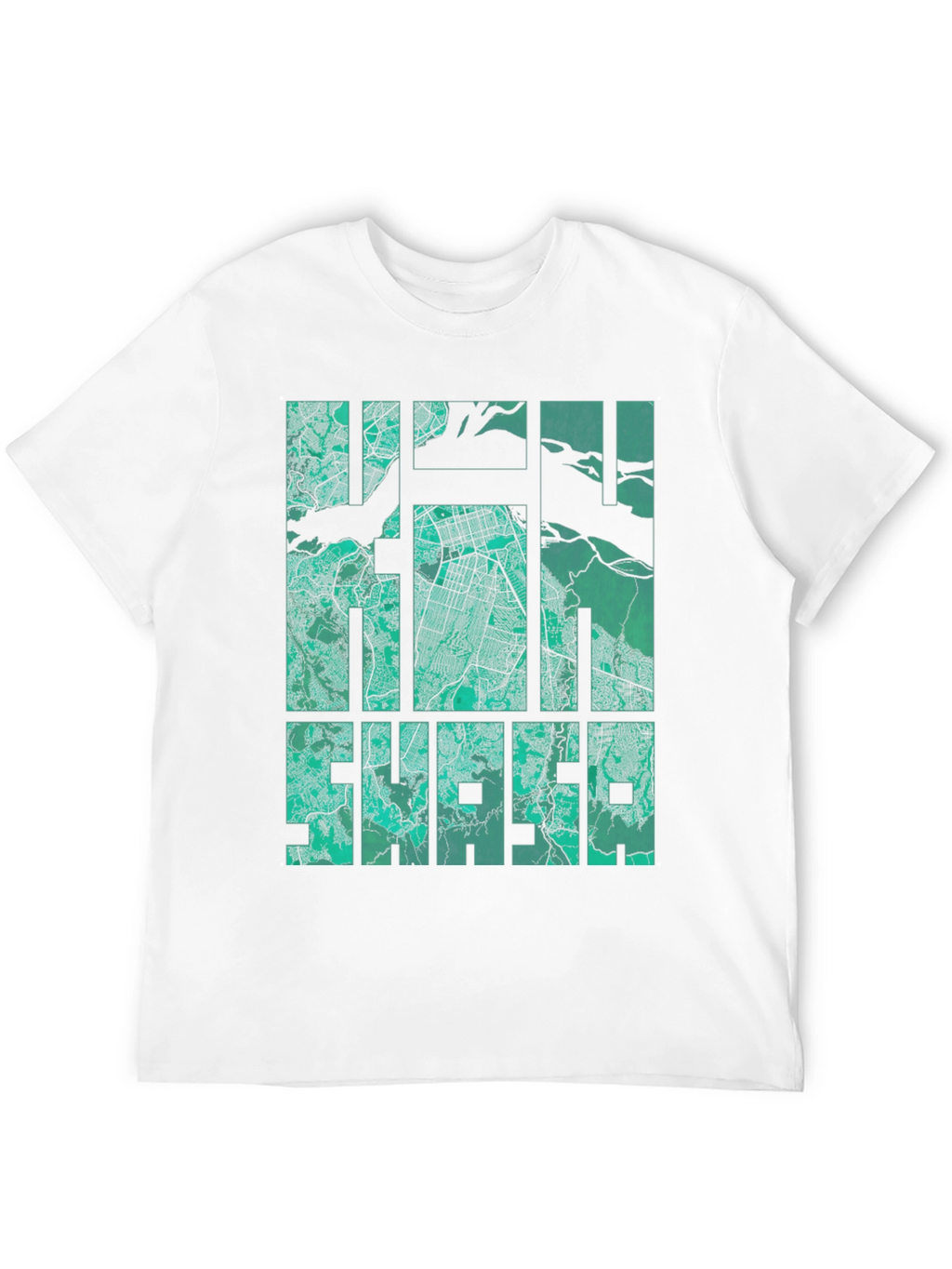Halifax Map Graphic Print T-Shirt - Mens Black Tee