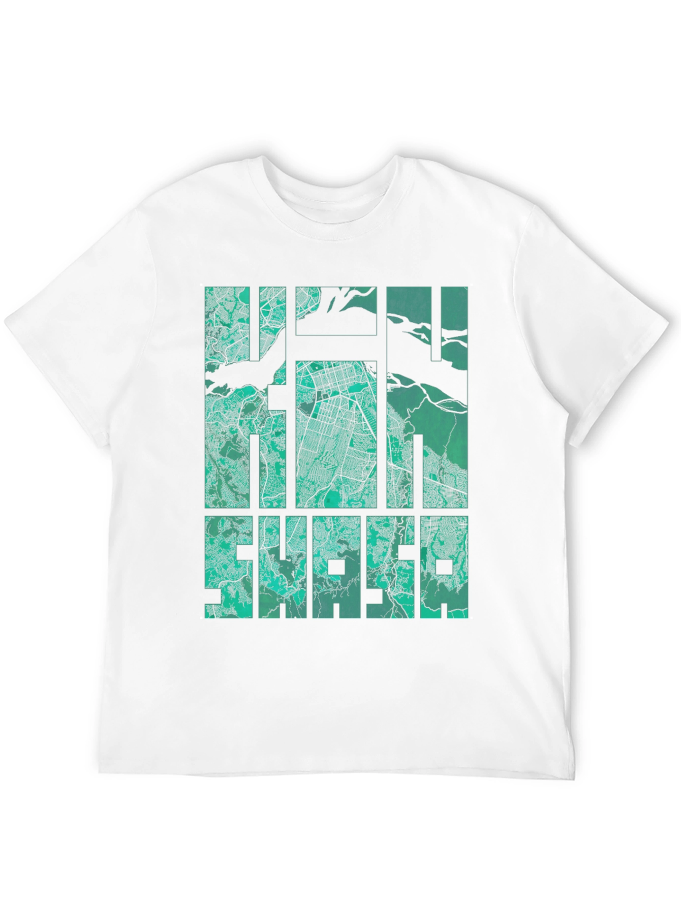Halifax Map Graphic Print T-Shirt - Mens Black Tee