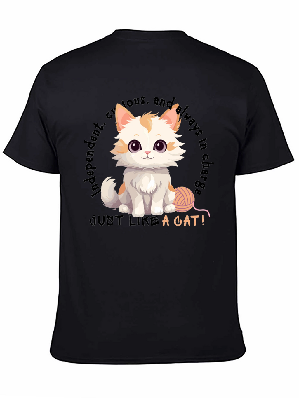 Cute Cat T-Shirt - Independent & Curious Design