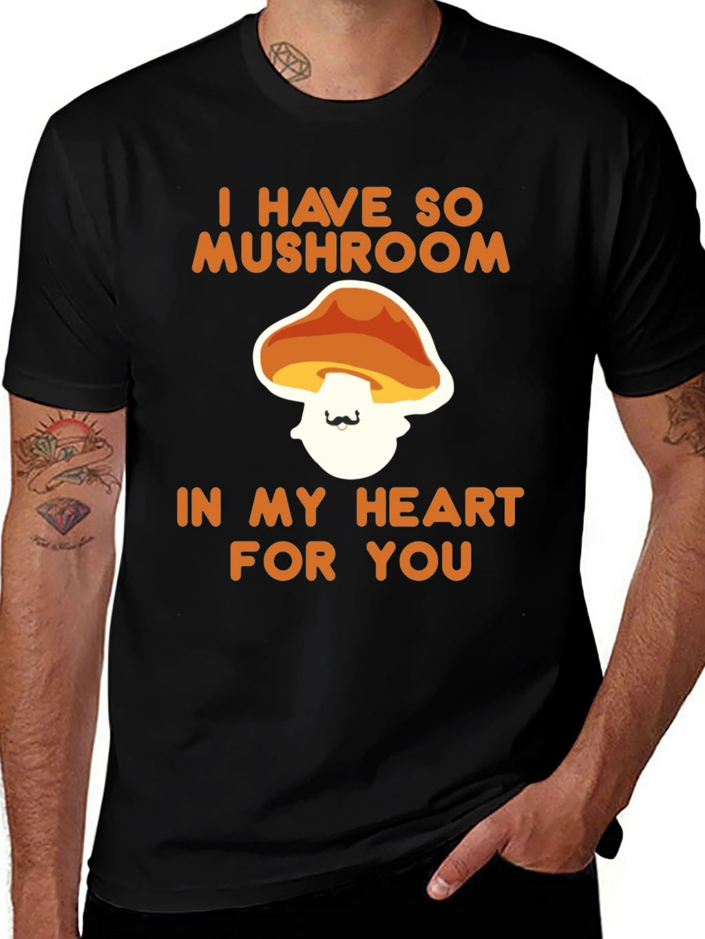 Mushroom Heart Graphic T-Shirt