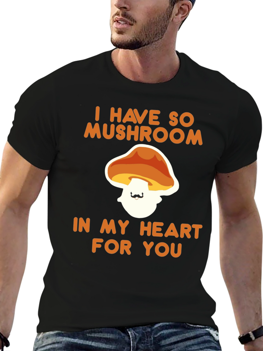 Mushroom Heart Graphic T-Shirt