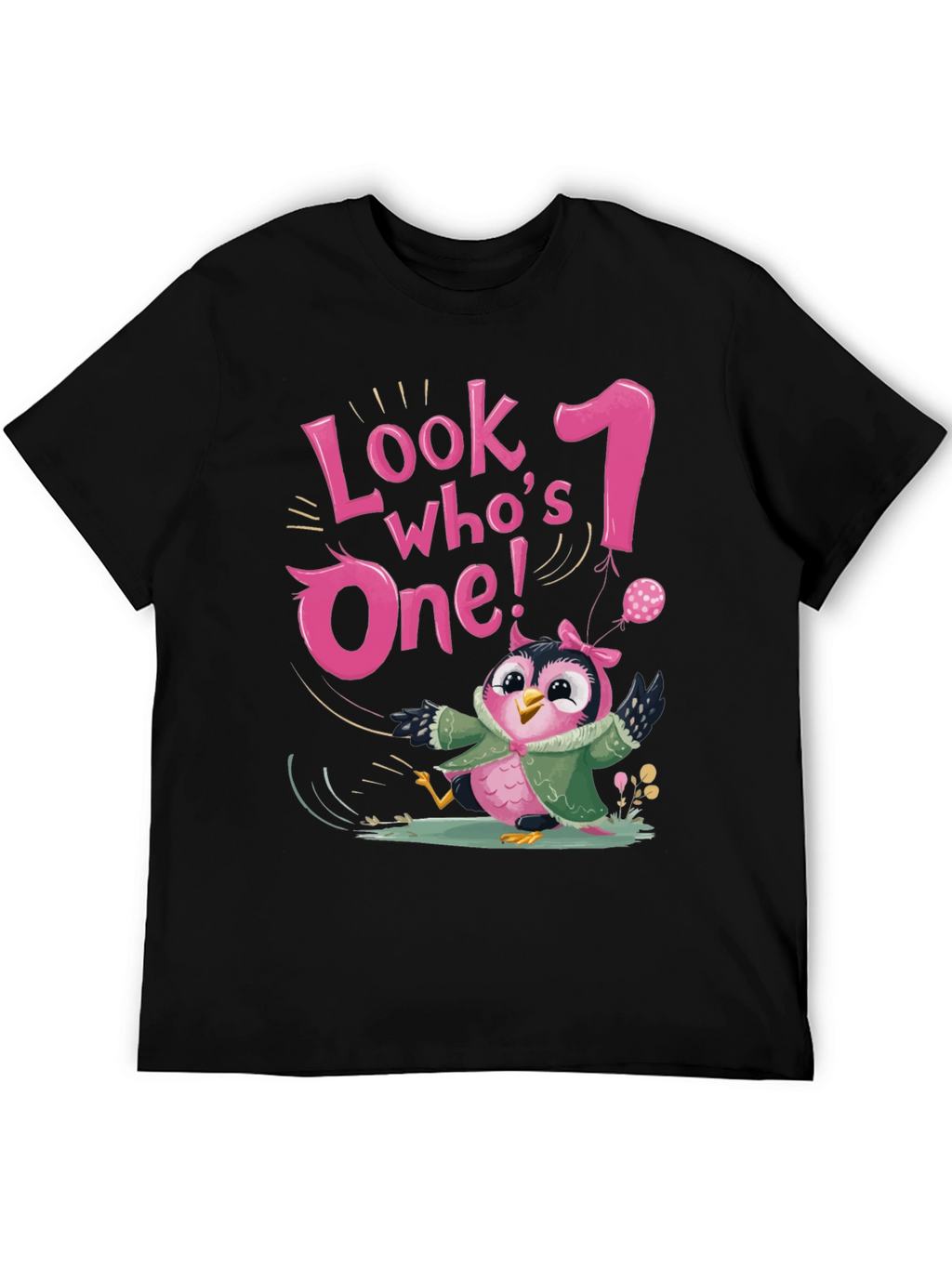 Look Whos One! 1st Birthday Owl T-Shirt
