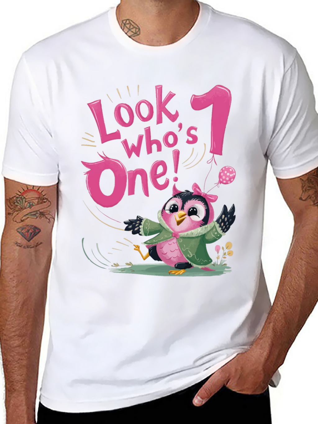 Look Whos One! 1st Birthday Owl T-Shirt