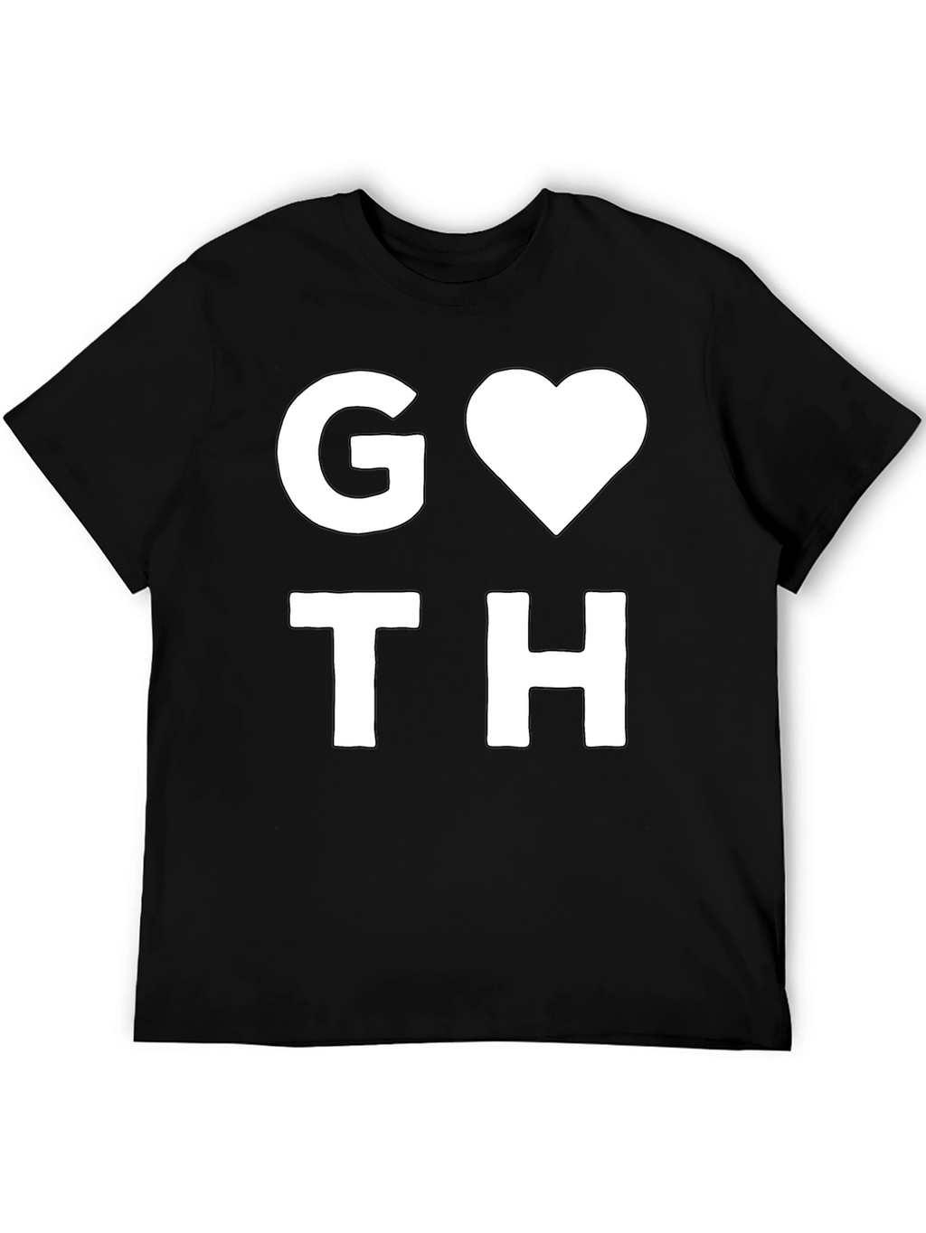 Goth Heart T-Shirt - Stylish Black Tee