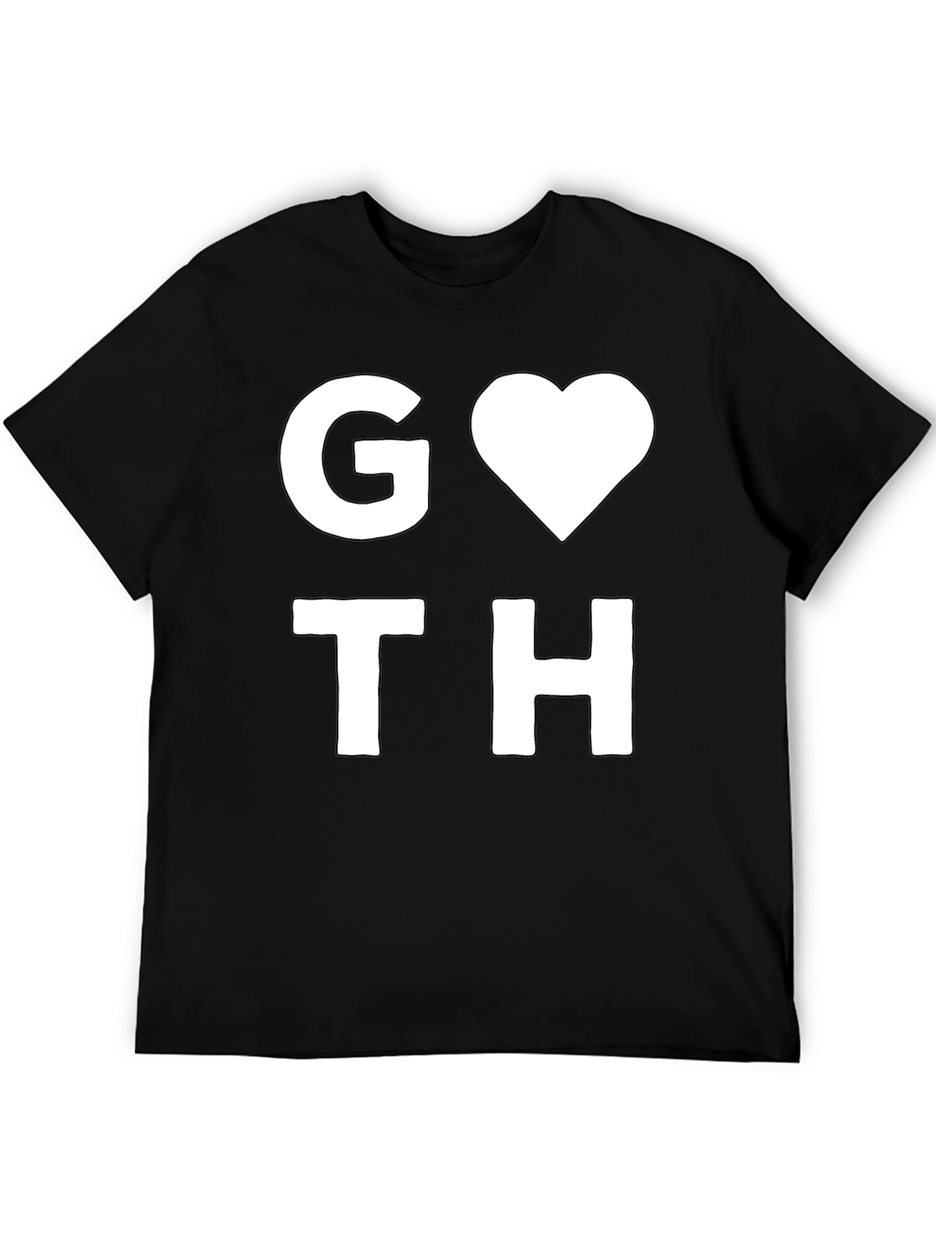 Goth Heart T-Shirt - Stylish Black Tee