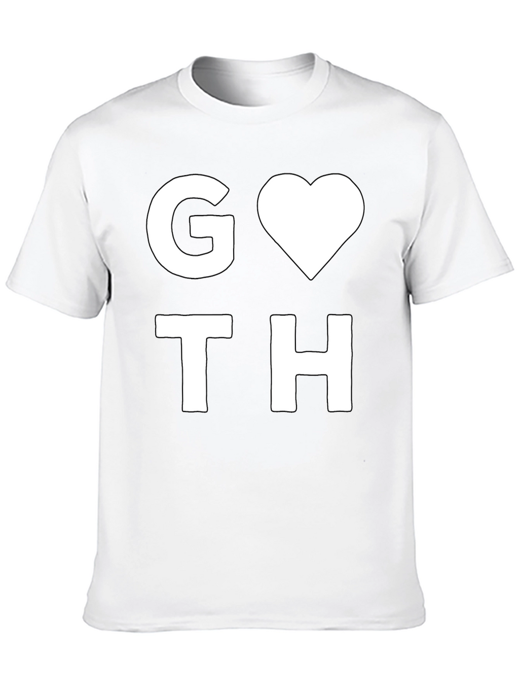 Goth Heart T-Shirt - Stylish Black Tee