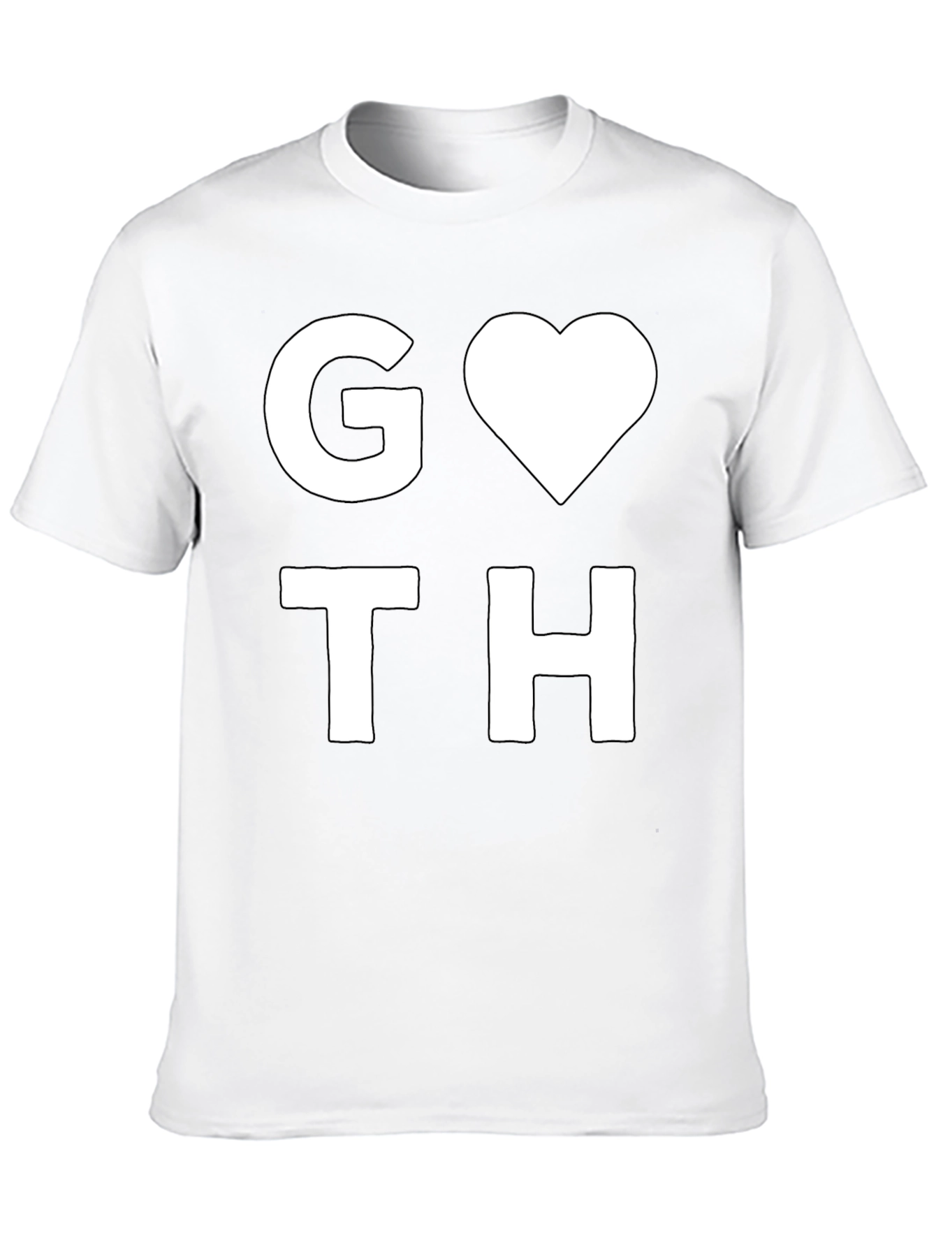 Goth Heart T-Shirt - Stylish Black Tee