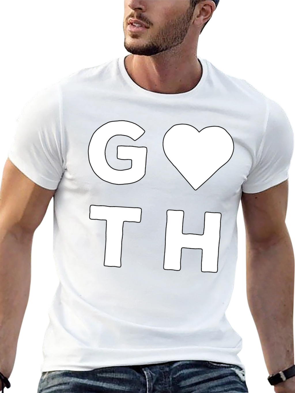 Goth Heart T-Shirt - Stylish Black Tee