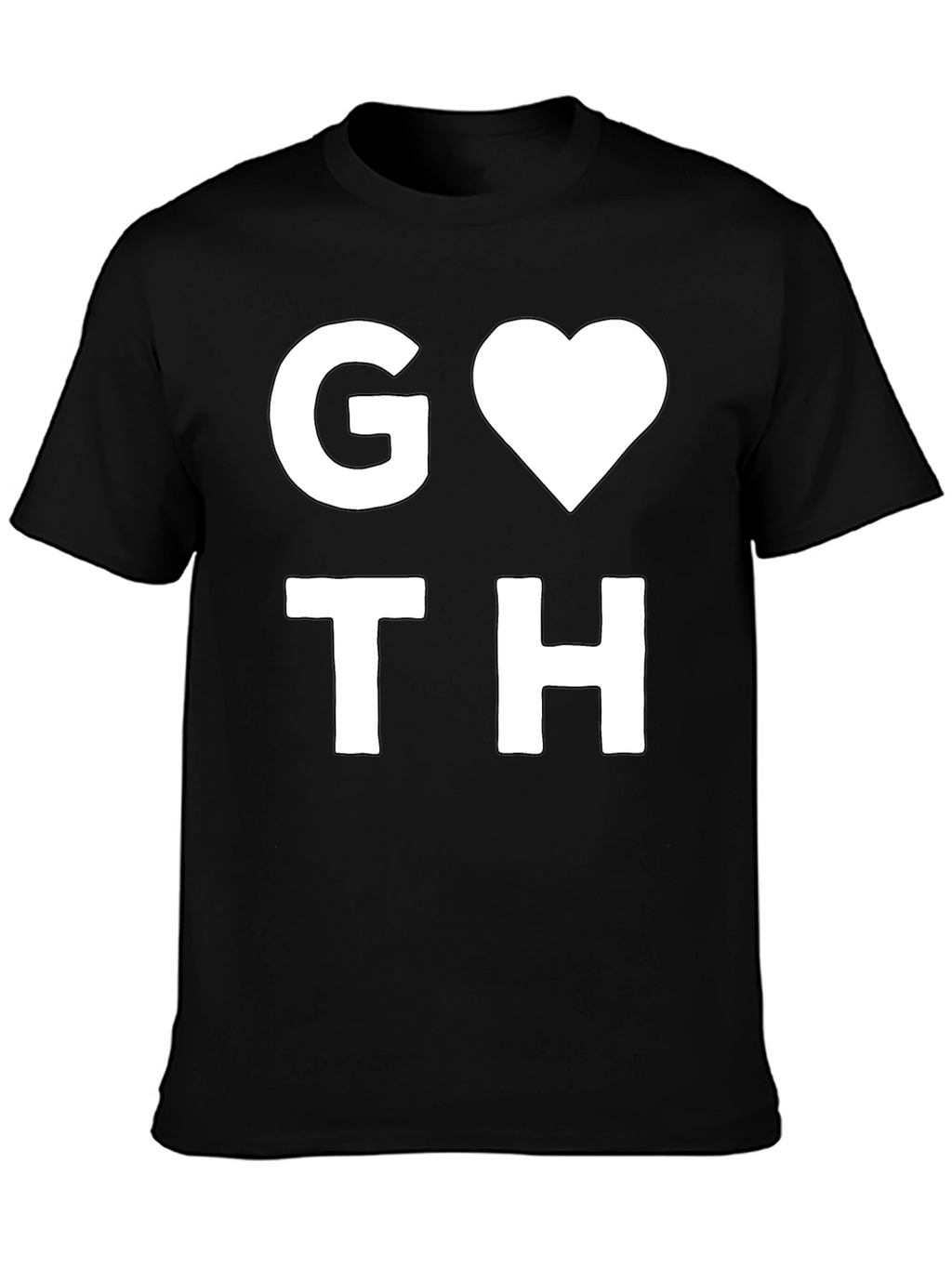 Goth Heart T-Shirt - Stylish Black Tee