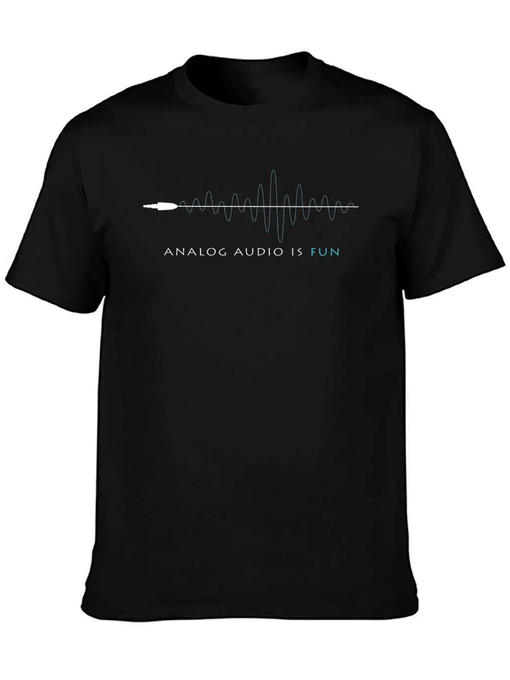 Analog Audio is Fun Black T-Shirt