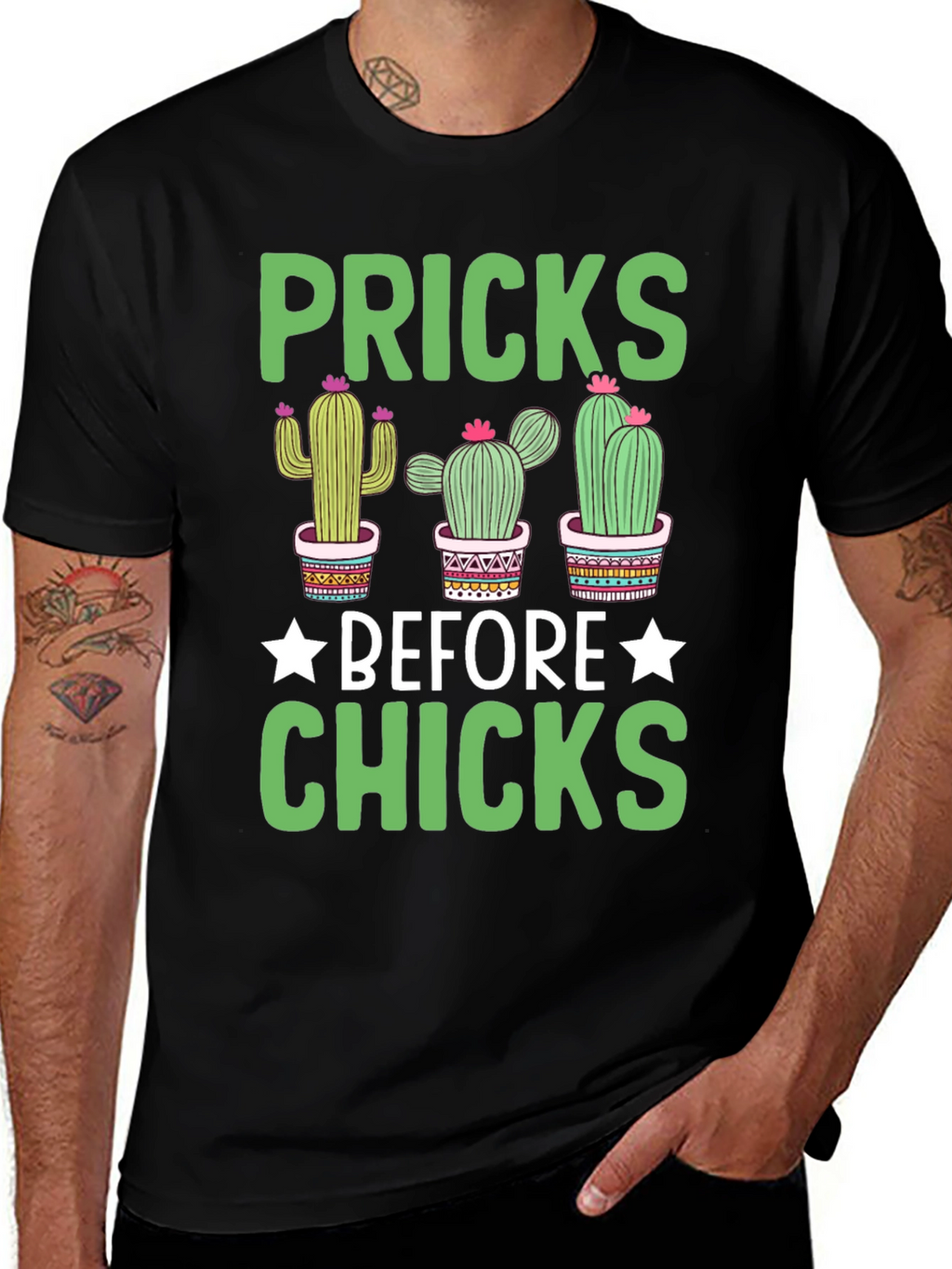 Pricks Before Chicks Graphic T-Shirt