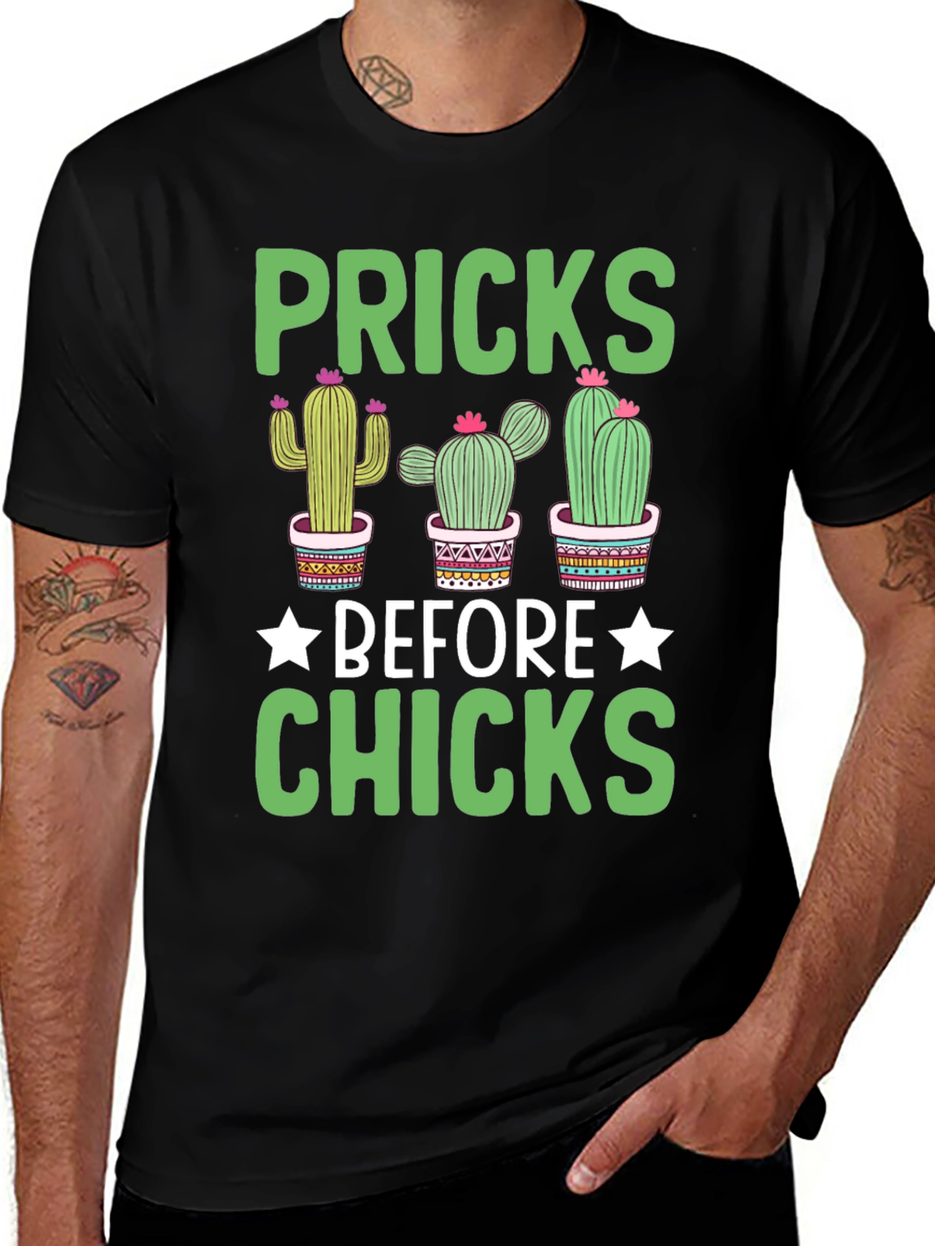 Pricks Before Chicks Graphic T-Shirt