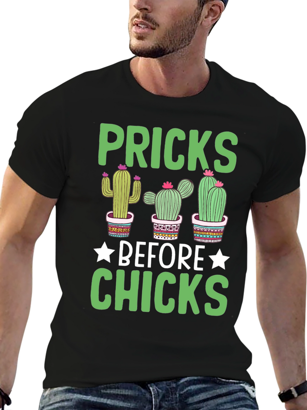 Pricks Before Chicks Graphic T-Shirt