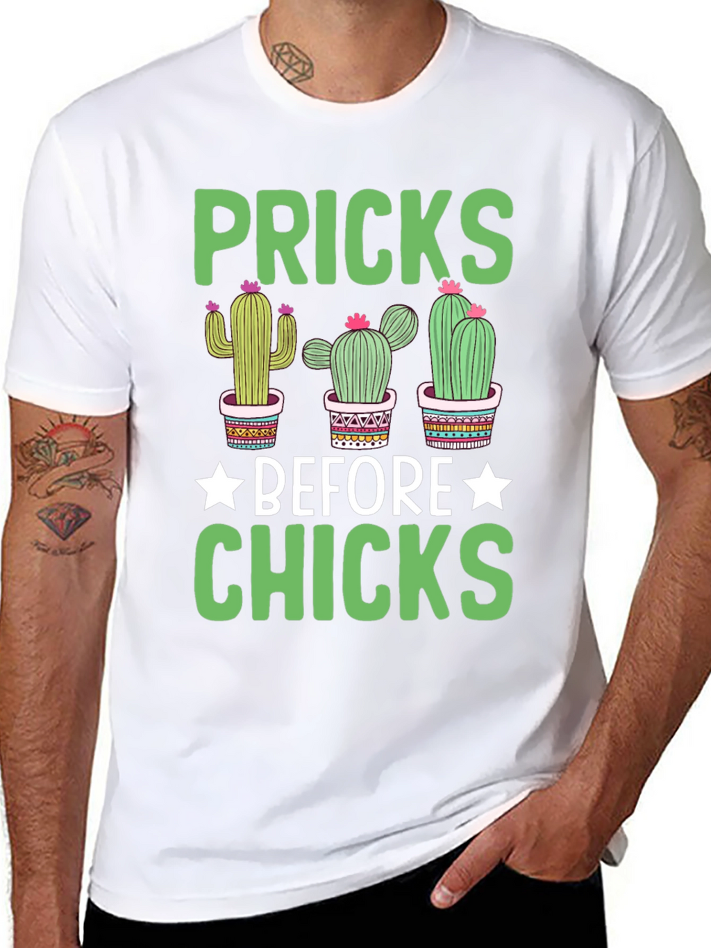 Pricks Before Chicks Graphic T-Shirt