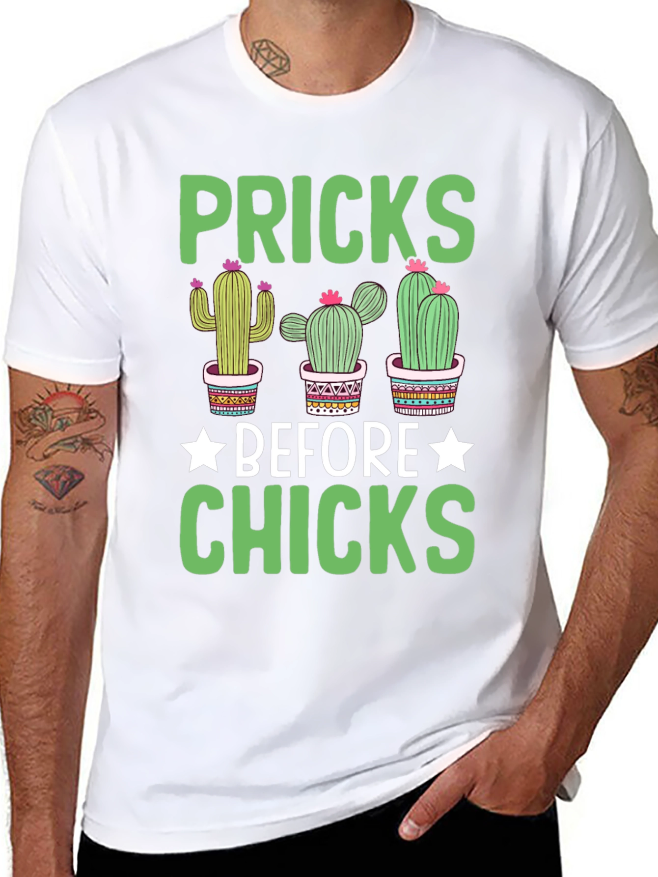 Pricks Before Chicks Graphic T-Shirt