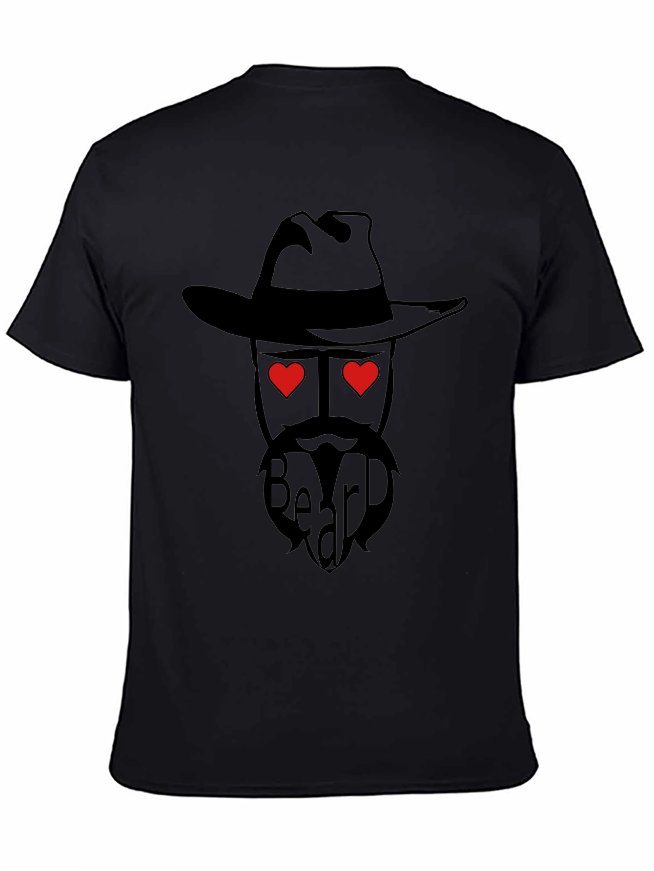 Beard Lover T-Shirt - Western Cowboy Style with Heart Eyes