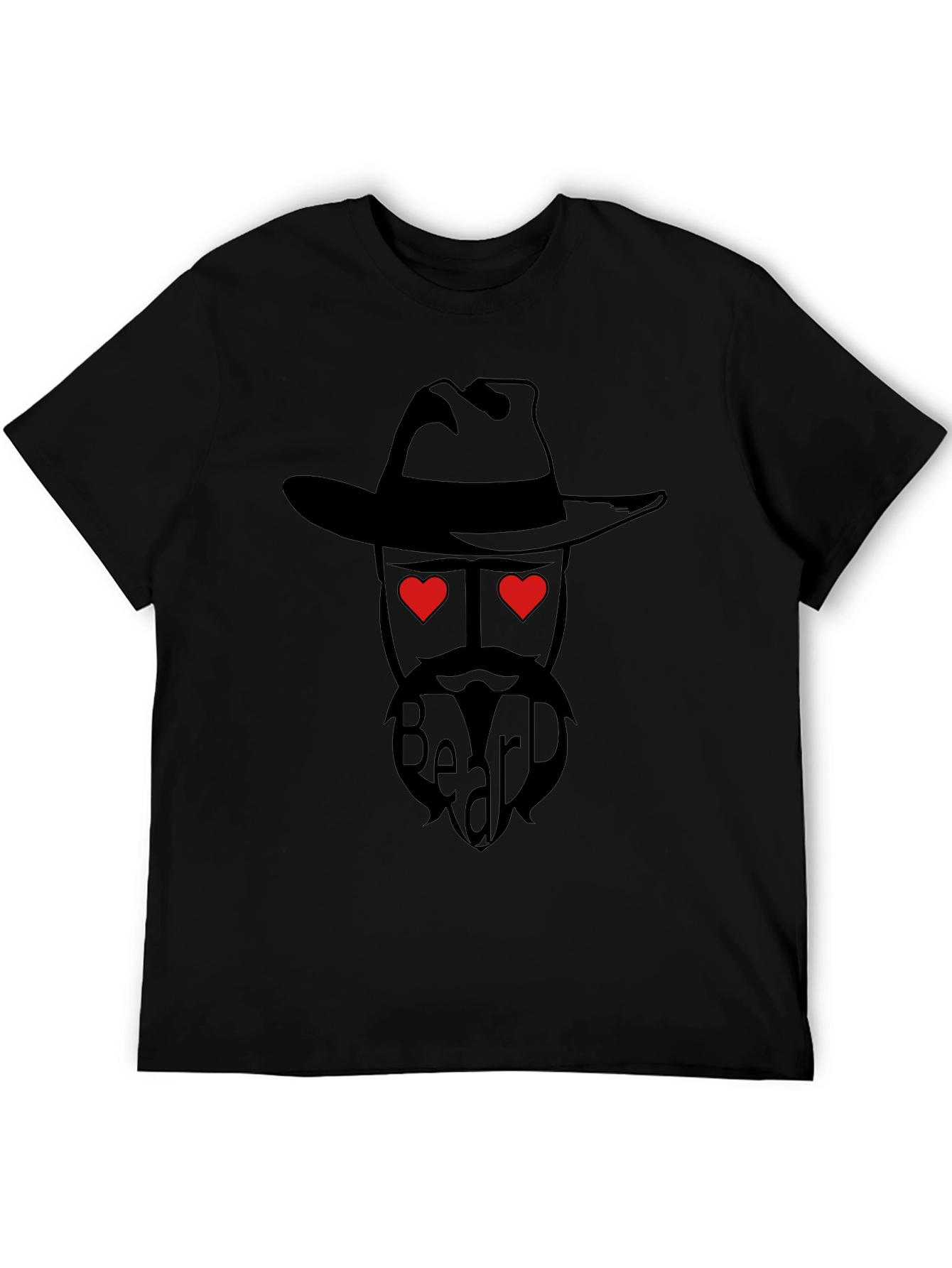 Beard Lover T-Shirt - Western Cowboy Style with Heart Eyes