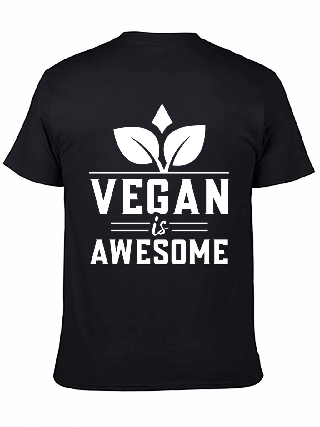 Vegan is Awesome T-Shirt - Unisex Black Tee