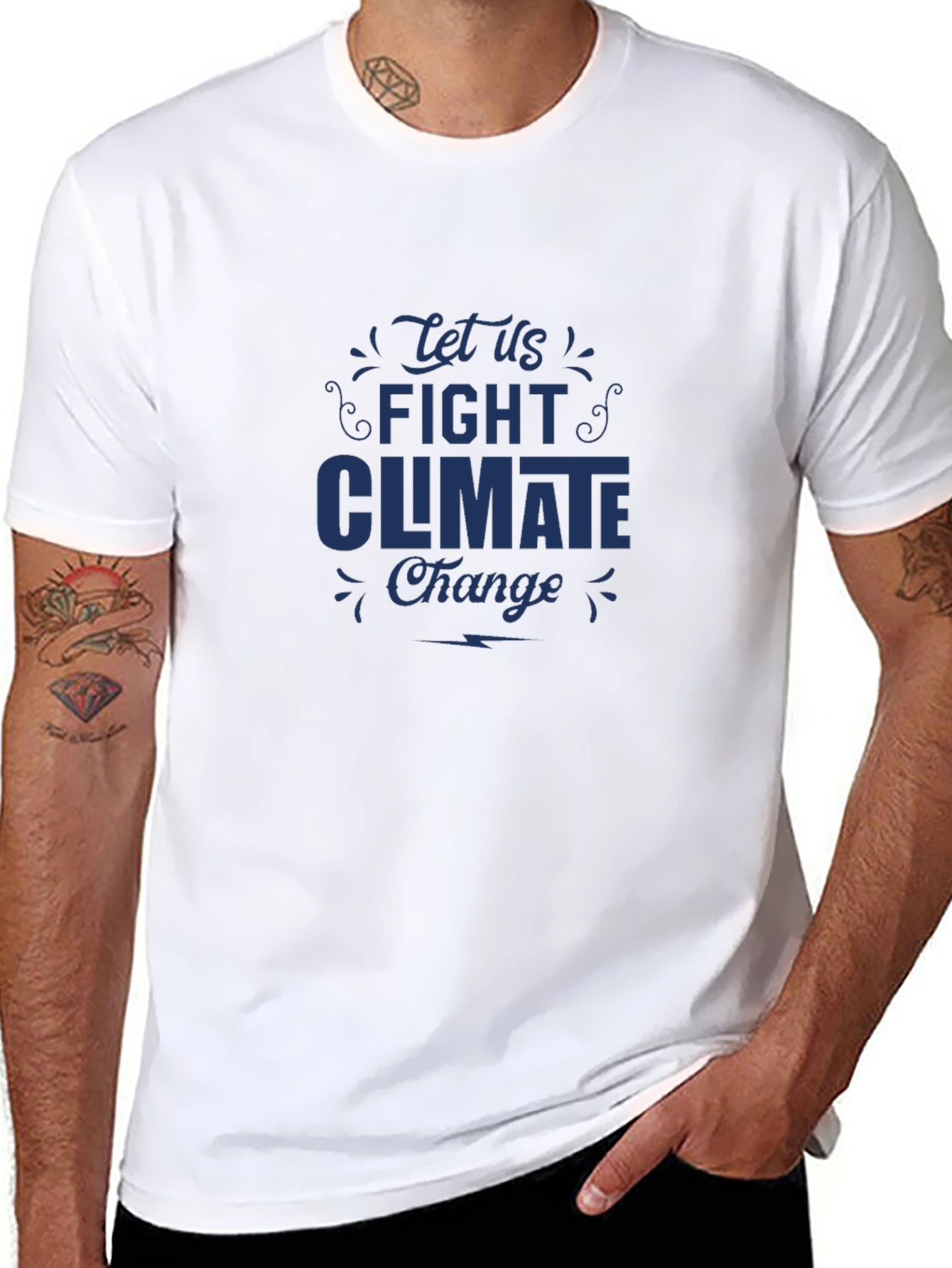 Fight Climate Change T-Shirt - Eco-Friendly Message Tee