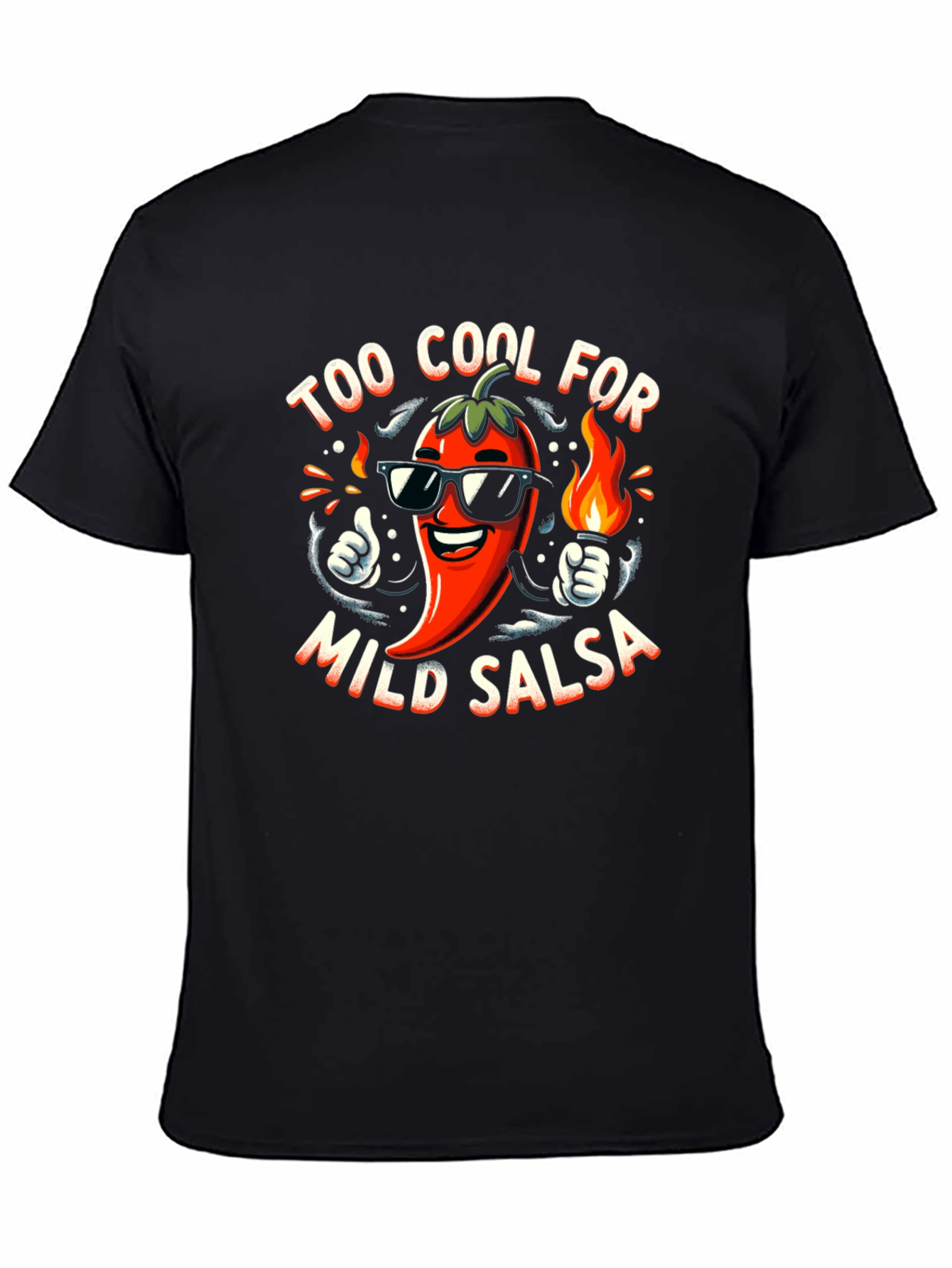 Too Cool For Mild Salsa Black Graphic Tee