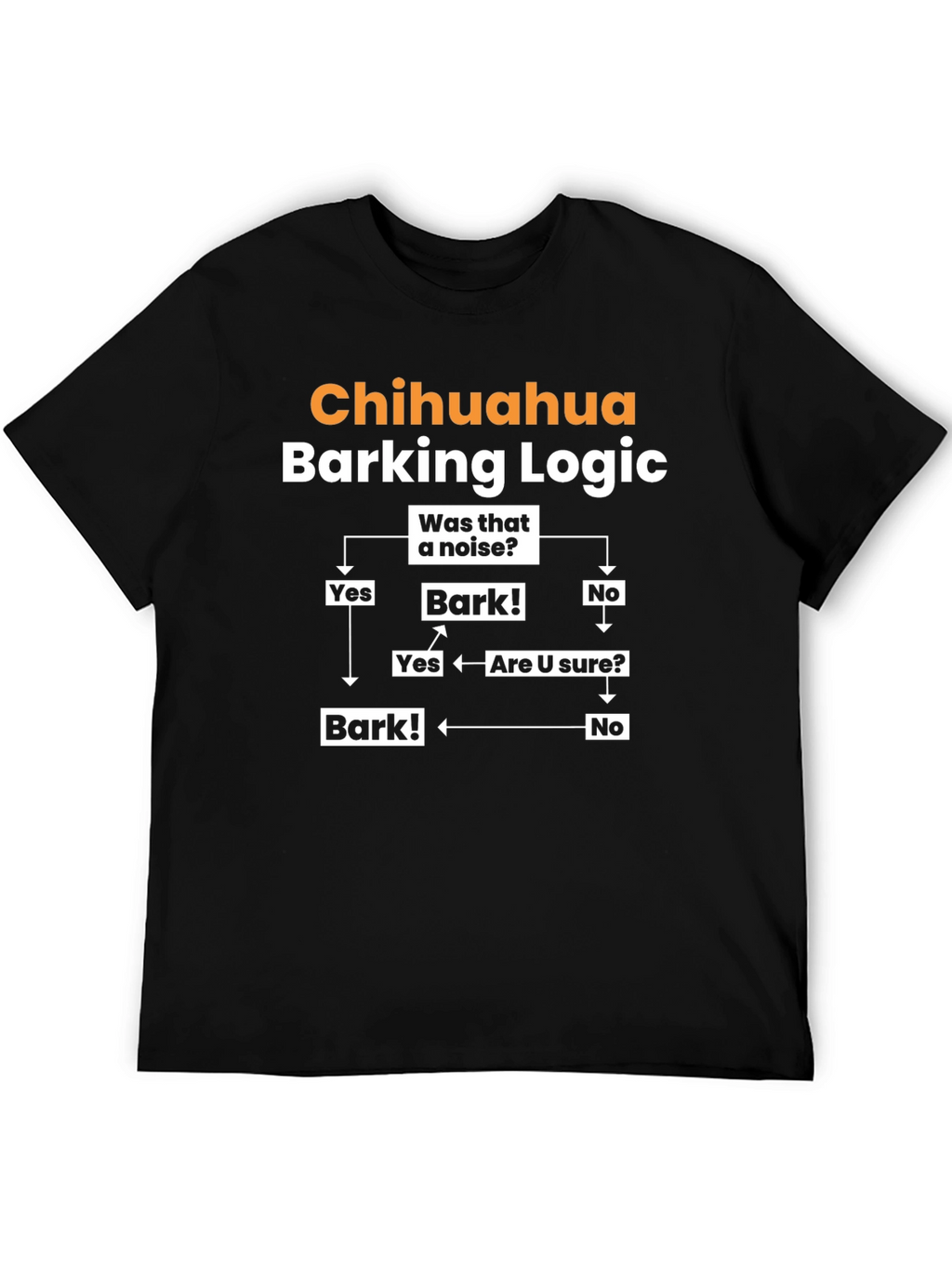 Chihuahua Barking Logic Graphic T-Shirt
