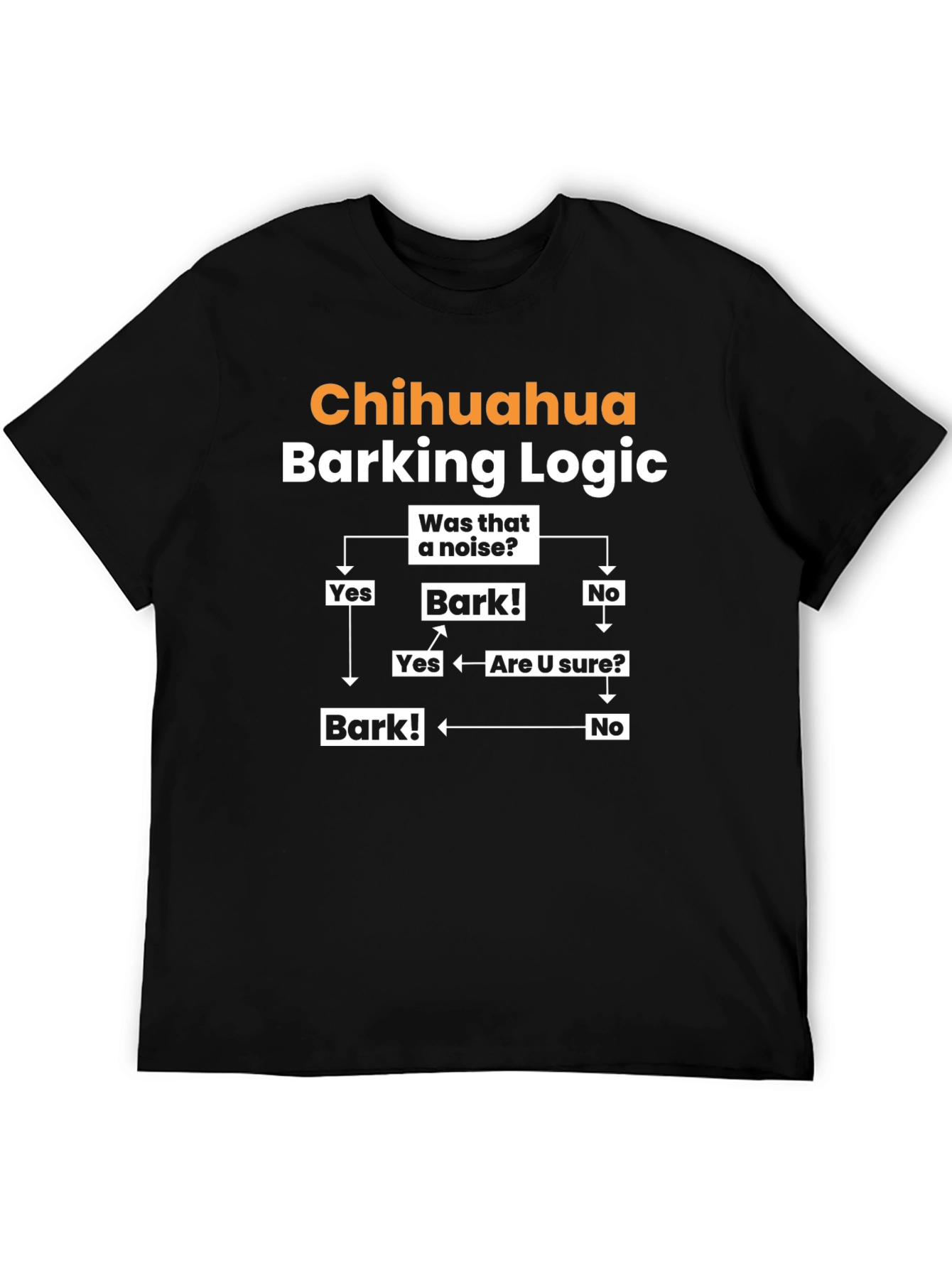 Chihuahua Barking Logic Graphic T-Shirt