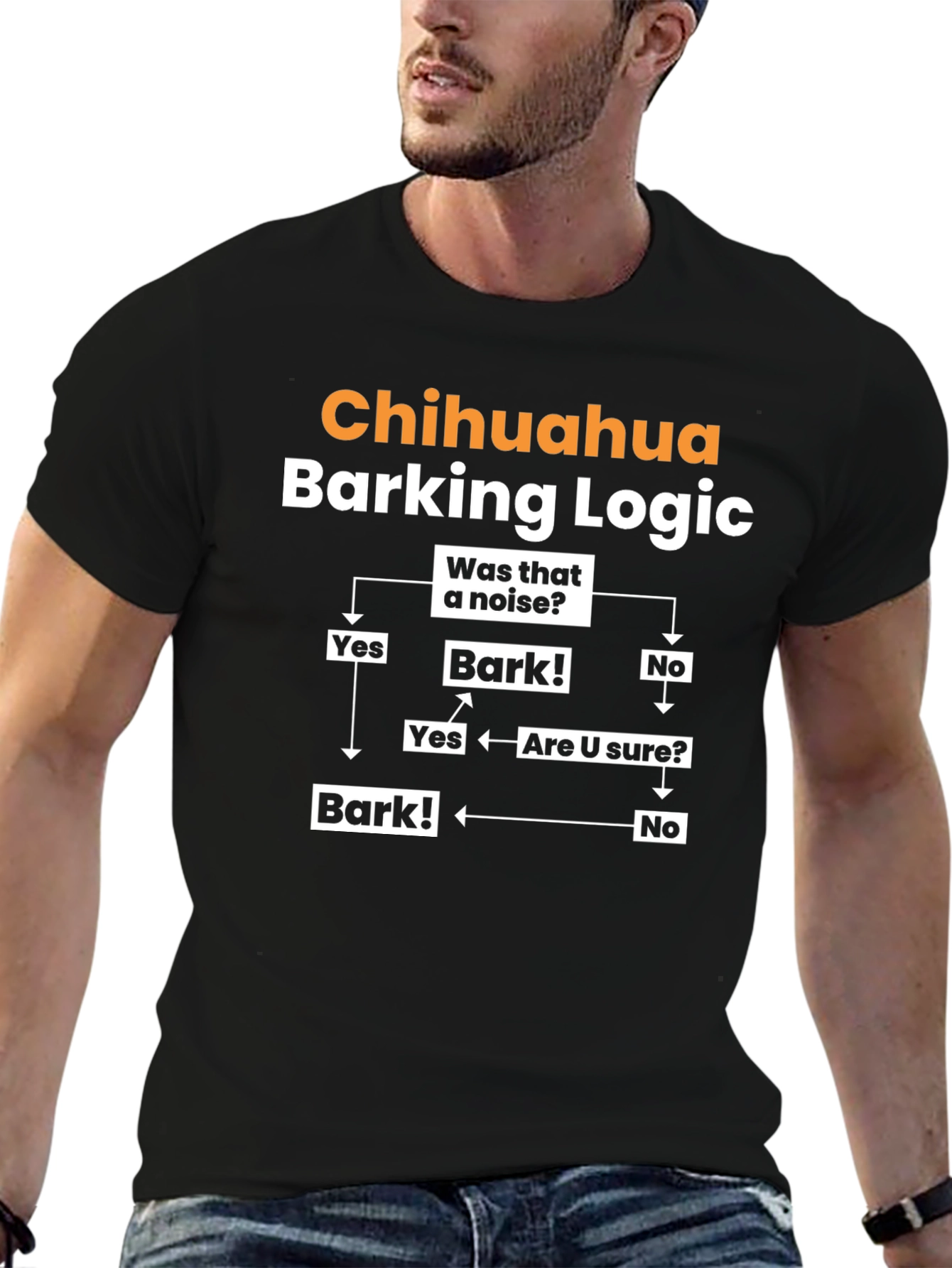 Chihuahua Barking Logic Graphic T-Shirt