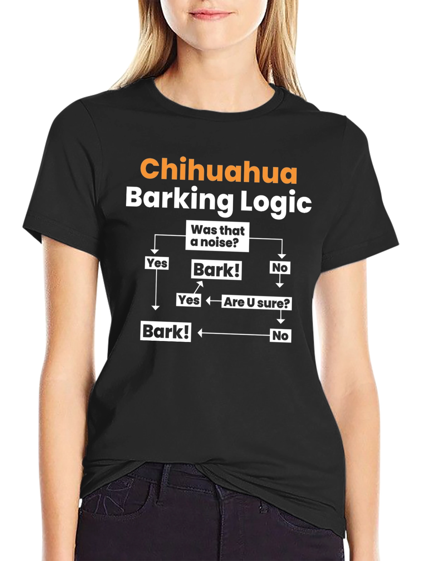 Chihuahua Barking Logic Graphic T-Shirt