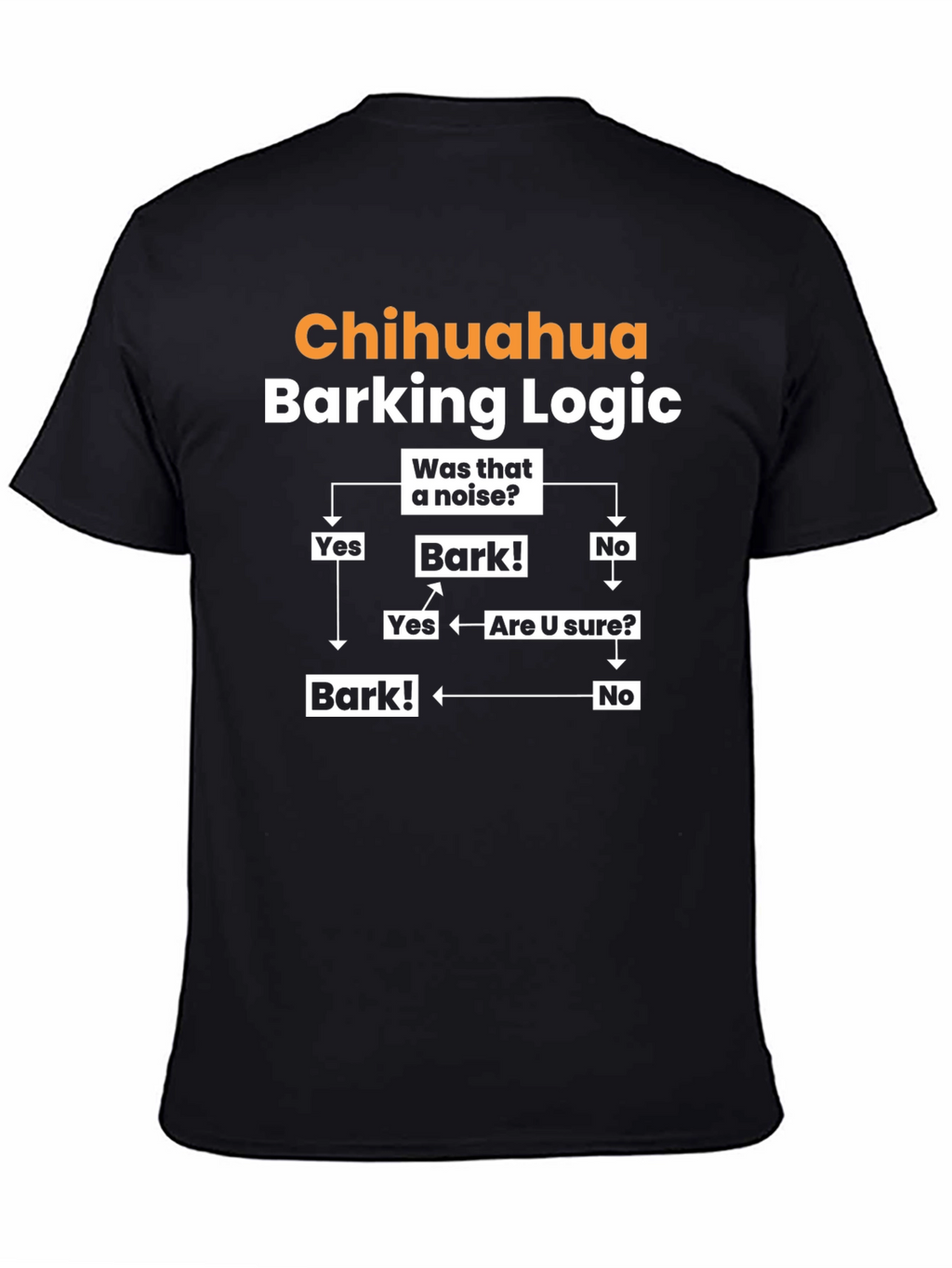Chihuahua Barking Logic Graphic T-Shirt