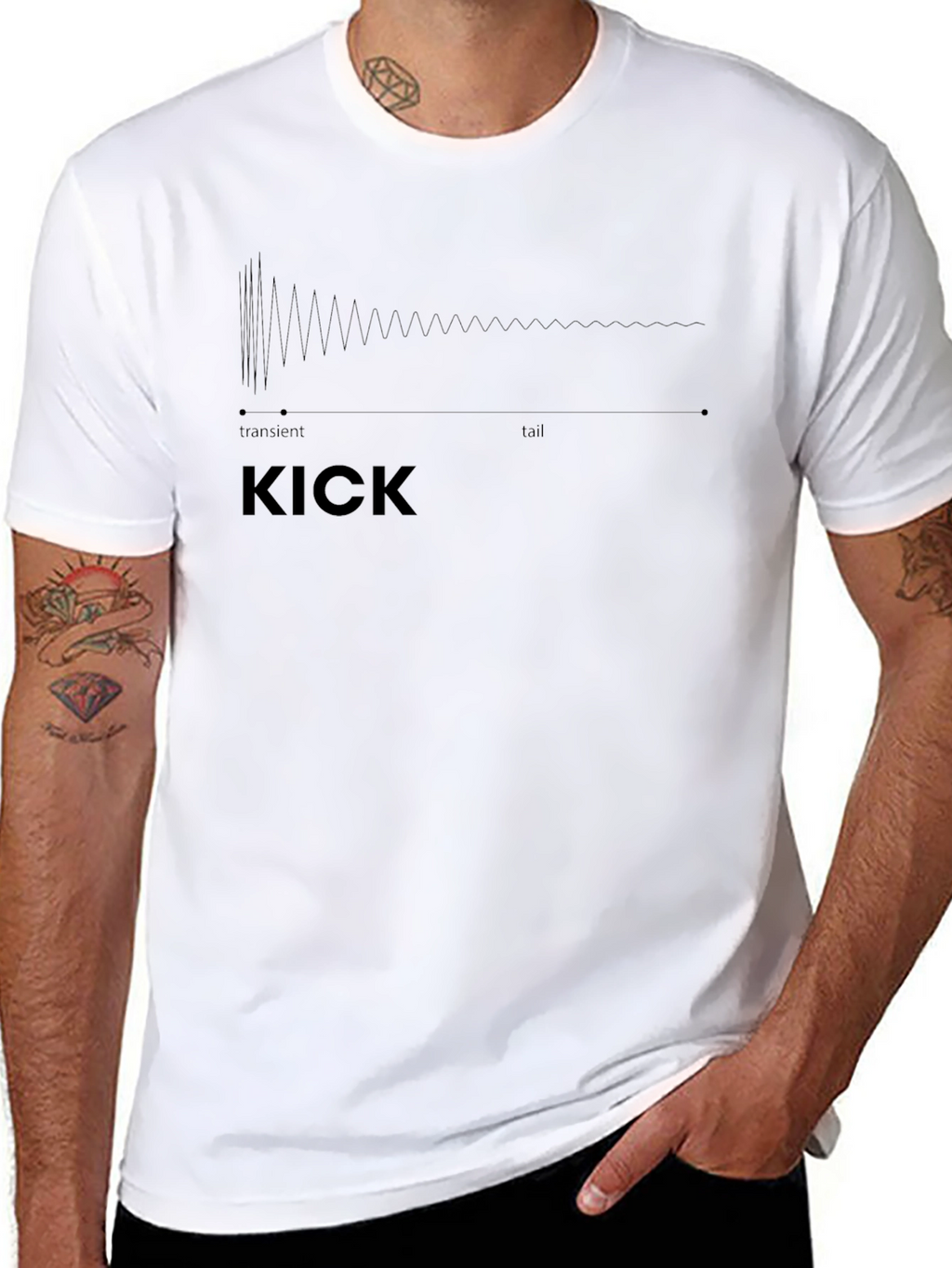 KICK Sound Wave Graphic Tee - Musician T-Shirt