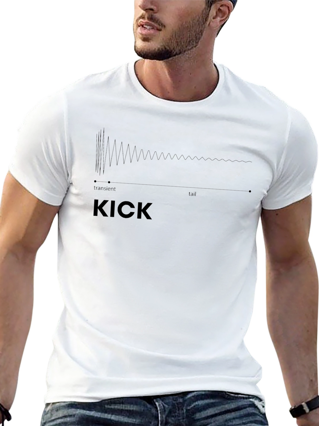 KICK Sound Wave Graphic Tee - Musician T-Shirt