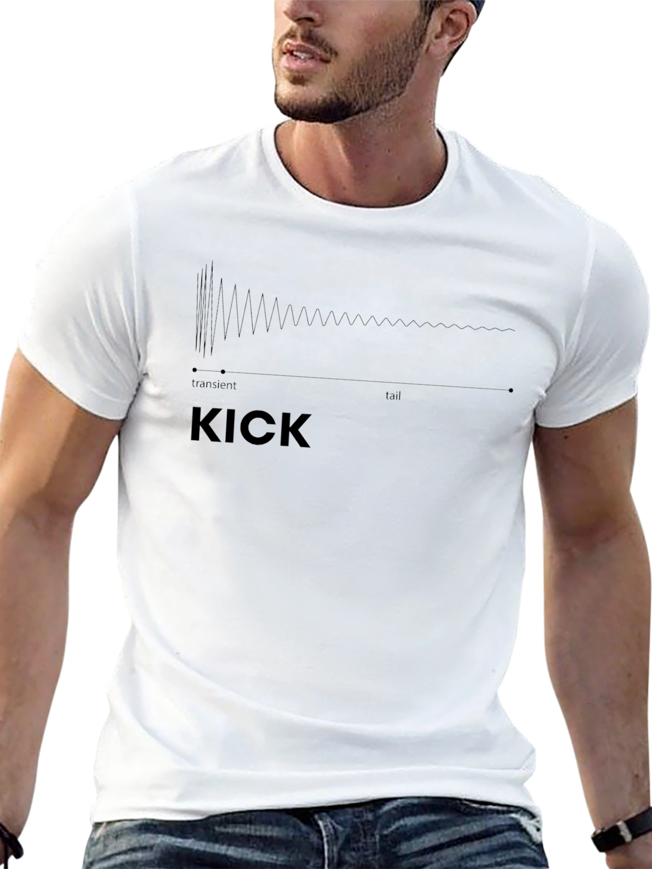 KICK Sound Wave Graphic Tee - Musician T-Shirt