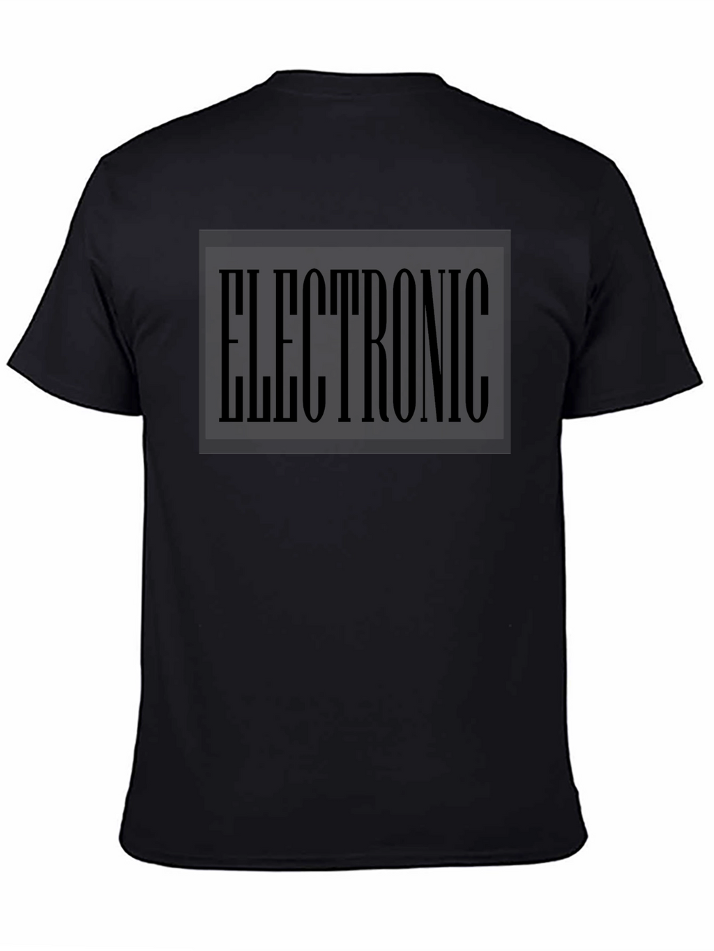 Electronic Print Black T-Shirt